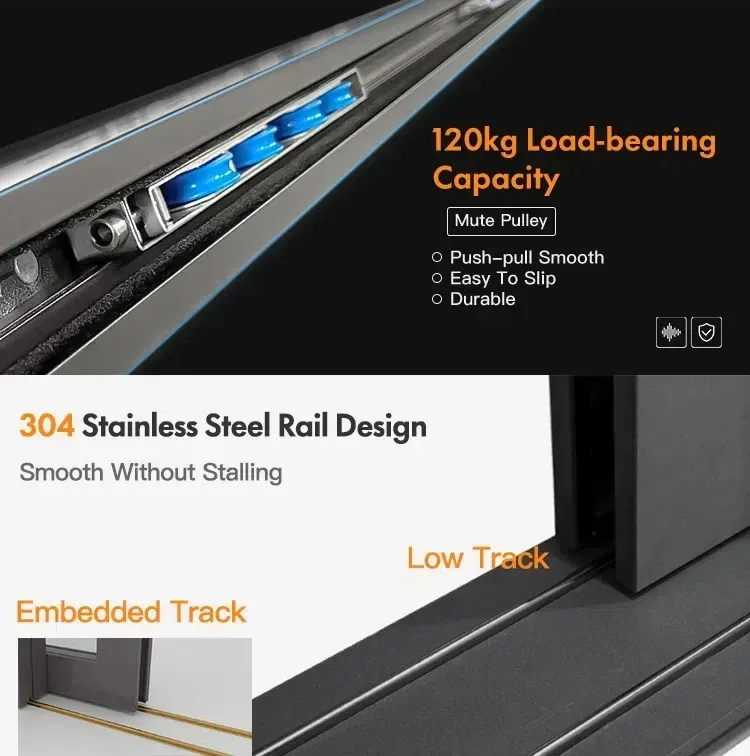 Australian Sliding Door Double Glazed Cavity Glass Sliding Stacker Doors Exterior Stacking Balcony Aluminum Patio Sliding Doors