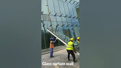 Sunframe Installation Team are Installing Glass Curtain Wall
