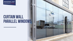 Aluminum Tempered Glass Curtain Wall Parallel Window Electric Manual Sliding Windows#curtainwall