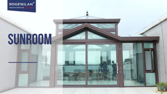 Villa garden outdoor aluminium double-layer tempered glass heat insulation sliding sunroom