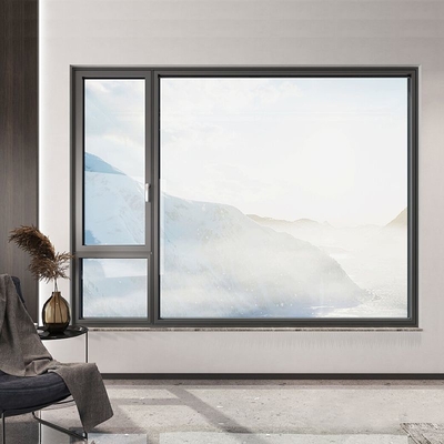 Insect proof Aluminium Casement Window Heat Insulation Impact Resistant