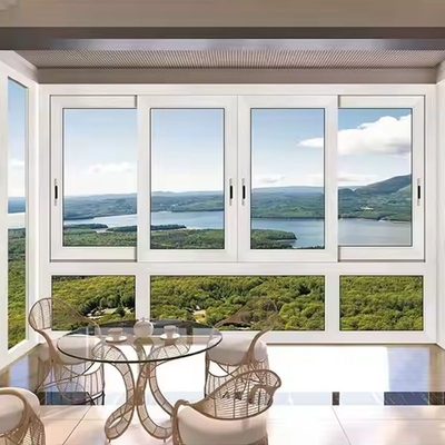 Soundproof Double Tempered Glass Window , Aluminium Laminated Glass Sliding Window