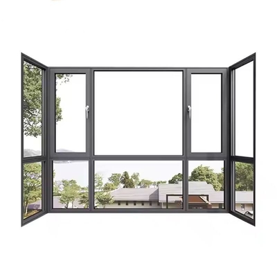 Waterproof Inward Opening Window Hexagon Aluminum Window For Modern Building