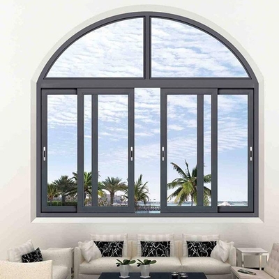 Commercial Aluminum Horizontal Sliding Windows Soundproof Heat Insulation