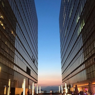 Double Layer Structural Aluminum Glass Curtain Wall Customized For Construction Projects