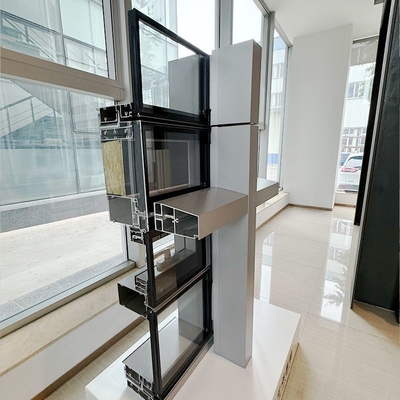 Ventilation Double Layer Curtain Wall Customized Low E Glass Unit Curtain Wall