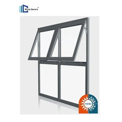 Bathroom Double Glazed Aluminum Window Vertically Opening Customized Color