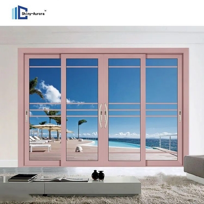 6063-T5 Aluminium Profile Sliding Door , Broken Bridge Aluminium Bathroom Sliding Door