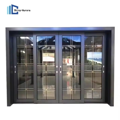 Commercial / Residential Low E Glass Sliding Doors , Folding Sliding Exterior Doors With Lock