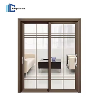Home Double Glass Sliding Door , Aluminum Sliding Glass Door Manufacturers