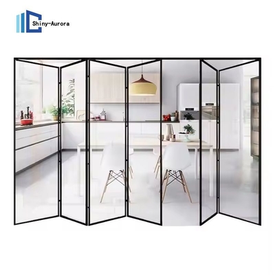Heavy Duty Aluminium Bifold Glass Doors Waterproof Aluminum Sliding Folding Door