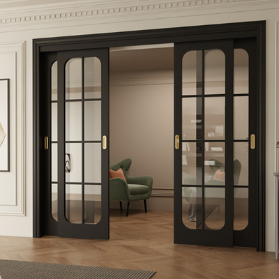 Two Track Aluminium Sliding Doors , Modern Thermal Break Sliding Window