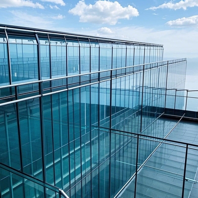 8mm 12A 8mm Insulated Glass Curtain Wall Rectangular Shape Soundproof