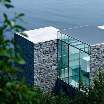 Hidden Frame Low E Glass Curtain Wall Waterproof Windproof Soundproof