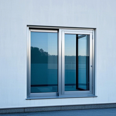 Modern Sliding Open White Aluminum Window Soundproof With Multi Point Lock