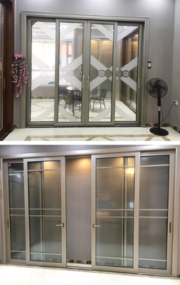 Weatherproof Aluminum Sliding Door Double Glazing Sound Insulation