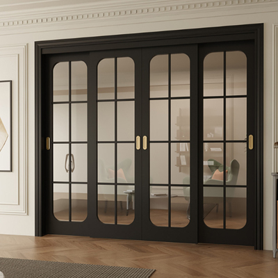 Powder Coated Aluminium Sliding Doors Double Glazed For 100 / 120 Sliding Door Operation