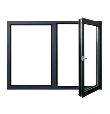 Thermal Insulation Tempered Glass Casement Window Aluminum Casement Doors Soundproof