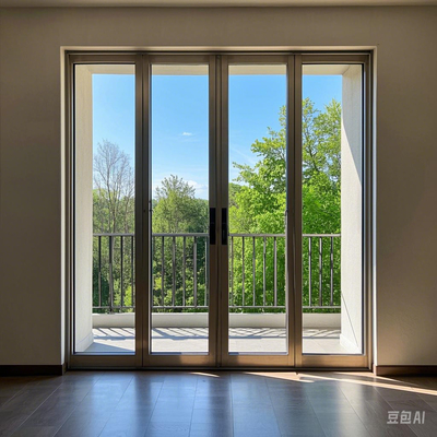 Customized Aluminium Foldable Door Waterproof Toughened Glass Sliding Door