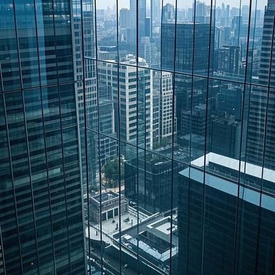 Double Glazed Glass Unit Curtain Wall With Class 8 Water Tightness / 6mm Glass Type