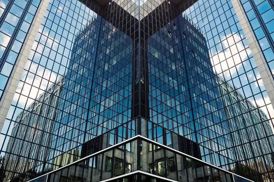 Powder Coated Aluminium Curtain Wall Manufacturers 3D Design For Enhanced Aesthetics