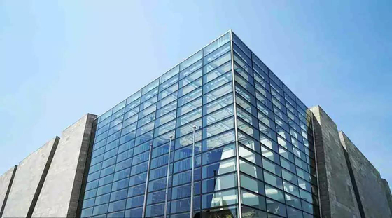 Modern Metal Curtain Wall Rectangular Shape Weatherproof Powder Coating Curtain Wall