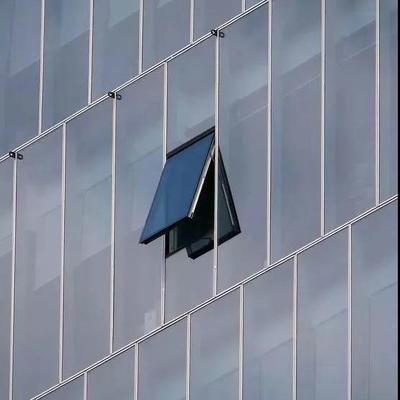 Vertical Installation Metal Curtain Wall Powder Coating Glass Curtain Wall