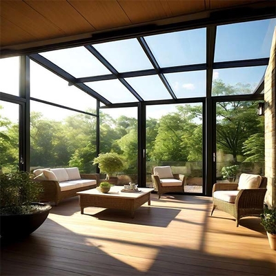 Sustainable Modern Glass House UV Protection Glass Sunroom