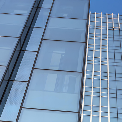 6mm-12mm Tempered Glass Curtain Wall Sound Insulation Wind Resistant