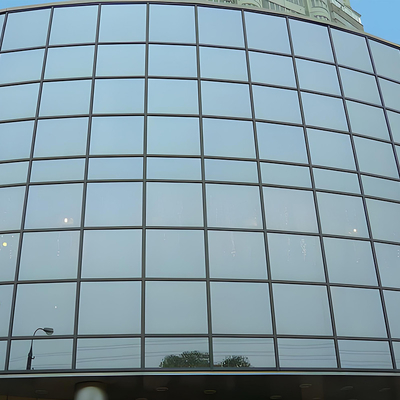 Powder Coated Frame Curtain Wall 3mm-5mm Tempered Glass Curtain Wall