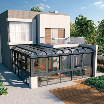 Flat Aluminum Profile Sunroom UV Protection Sliding Door Sunroom
