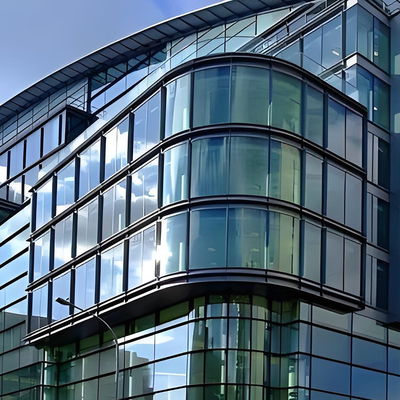 Custom House Curtain Wall Sound Insulation Soundproof Curved Curtain Wall