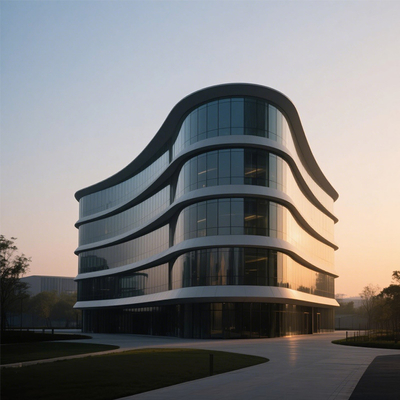 100mm Aluminum Unitized Curtain Wall with Double Glazed Glass