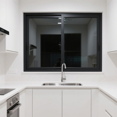 Sliding Aluminum Window with 5mm+20A+5mm Glass for Bathrooms