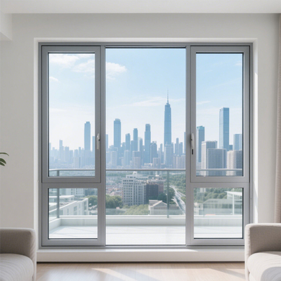 White Aluminum Sliding Window with 10-Year Warranty, Soundproof