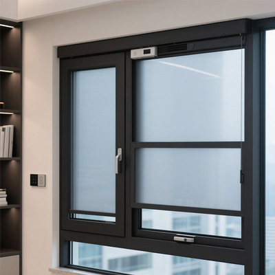  Aluminum Windows with Blinds & Screens - Customizable, Energy-Efficient for Residential & Office Spaces